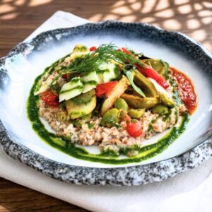 Risotto kasha végétarien, légumes du soleil