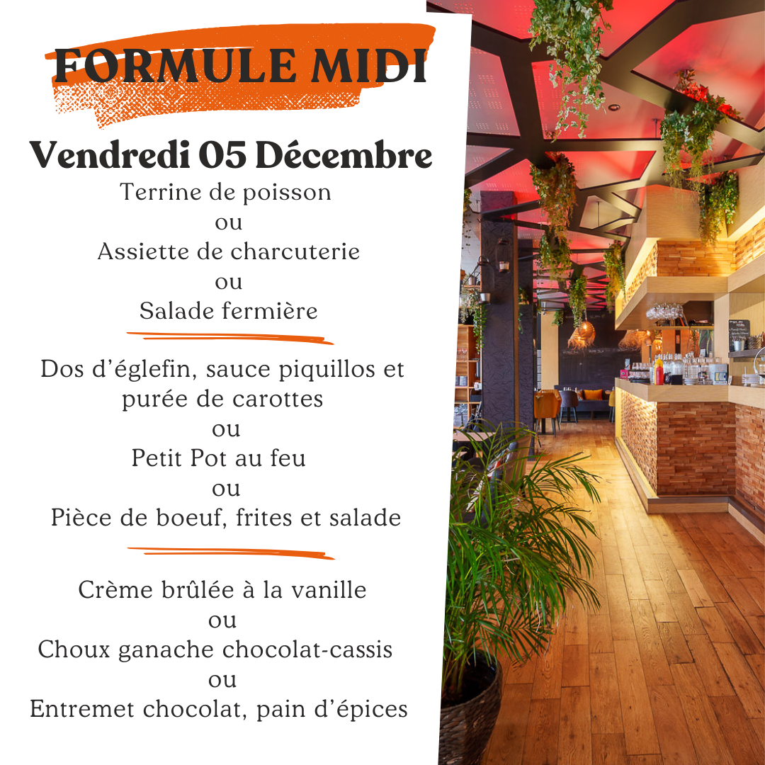 Formule du jour Vendredi 05:12
