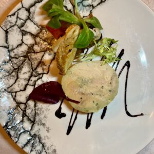 Mi-cuit de foie gras au muscat 2009, toast de pain muesli